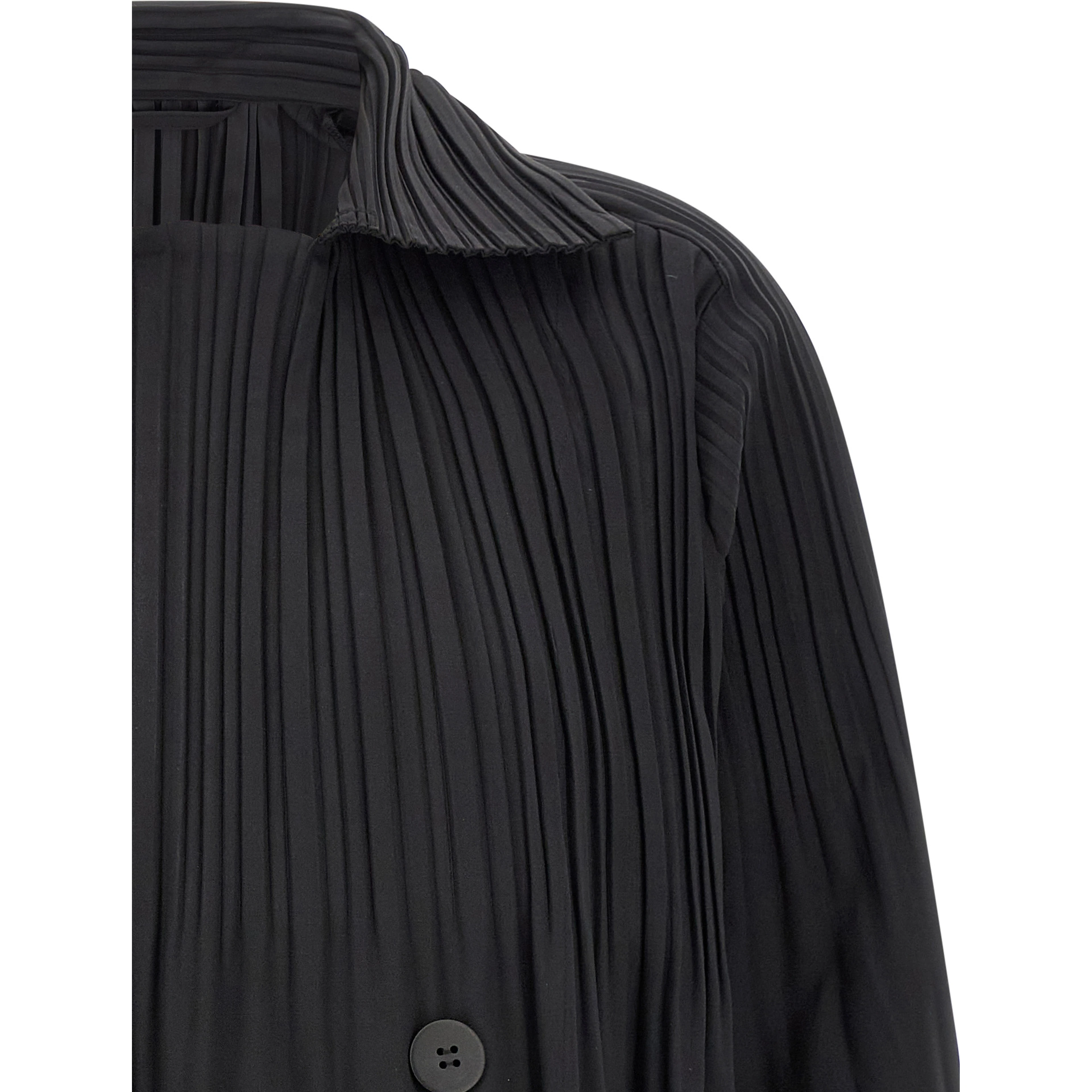 Black Polyester Coat