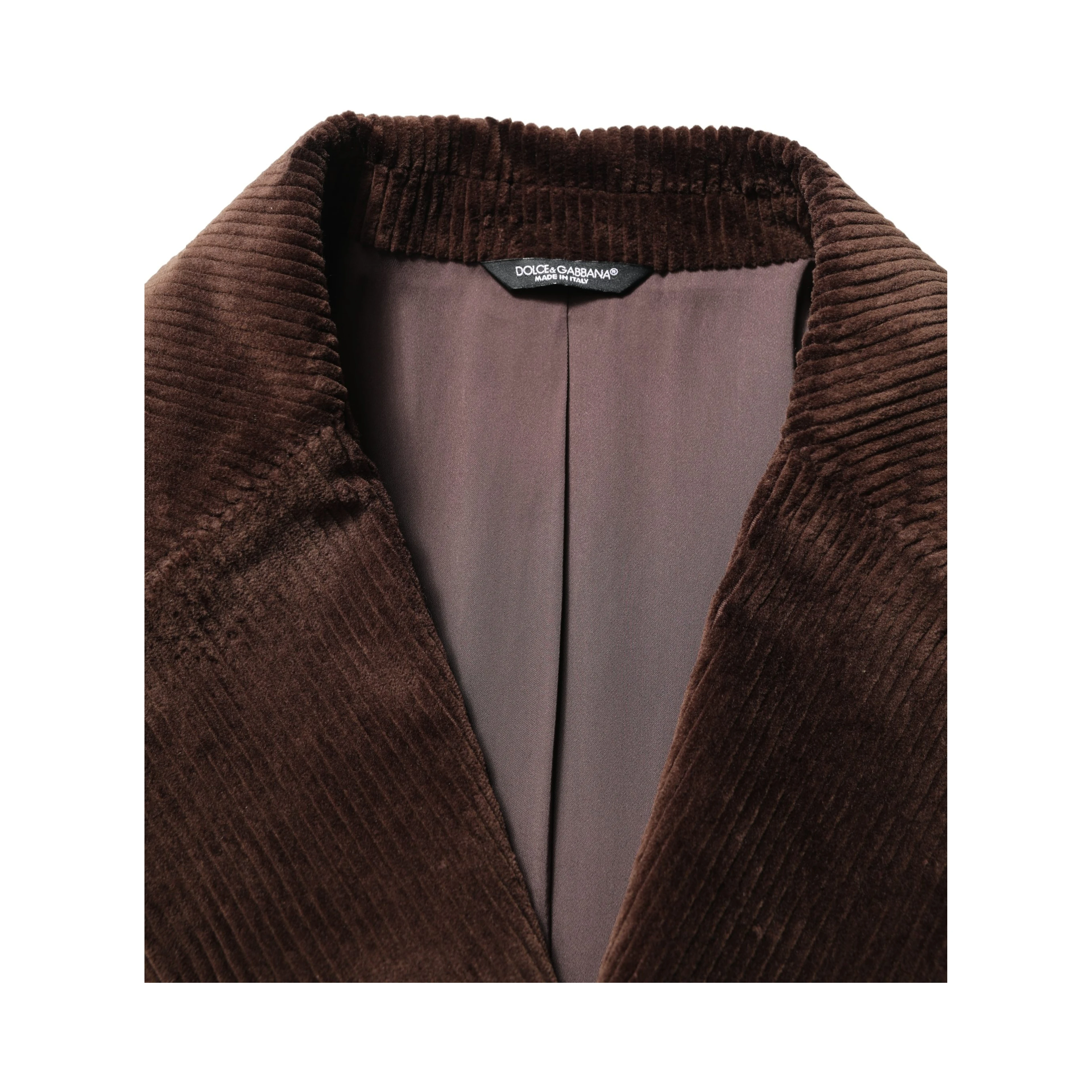 Brown Double Breasted Corduroy Blazer Jacket