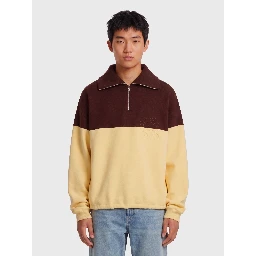 Brown and yellow cotton sweater