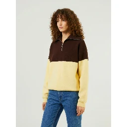 Brown and yellow cotton sweater