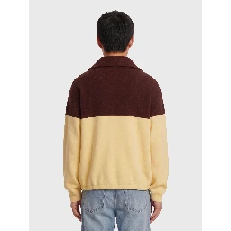 Brown and yellow cotton sweater