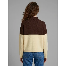 Brown and yellow cotton sweater