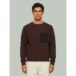 Dark brown Anagram cotton sweater
