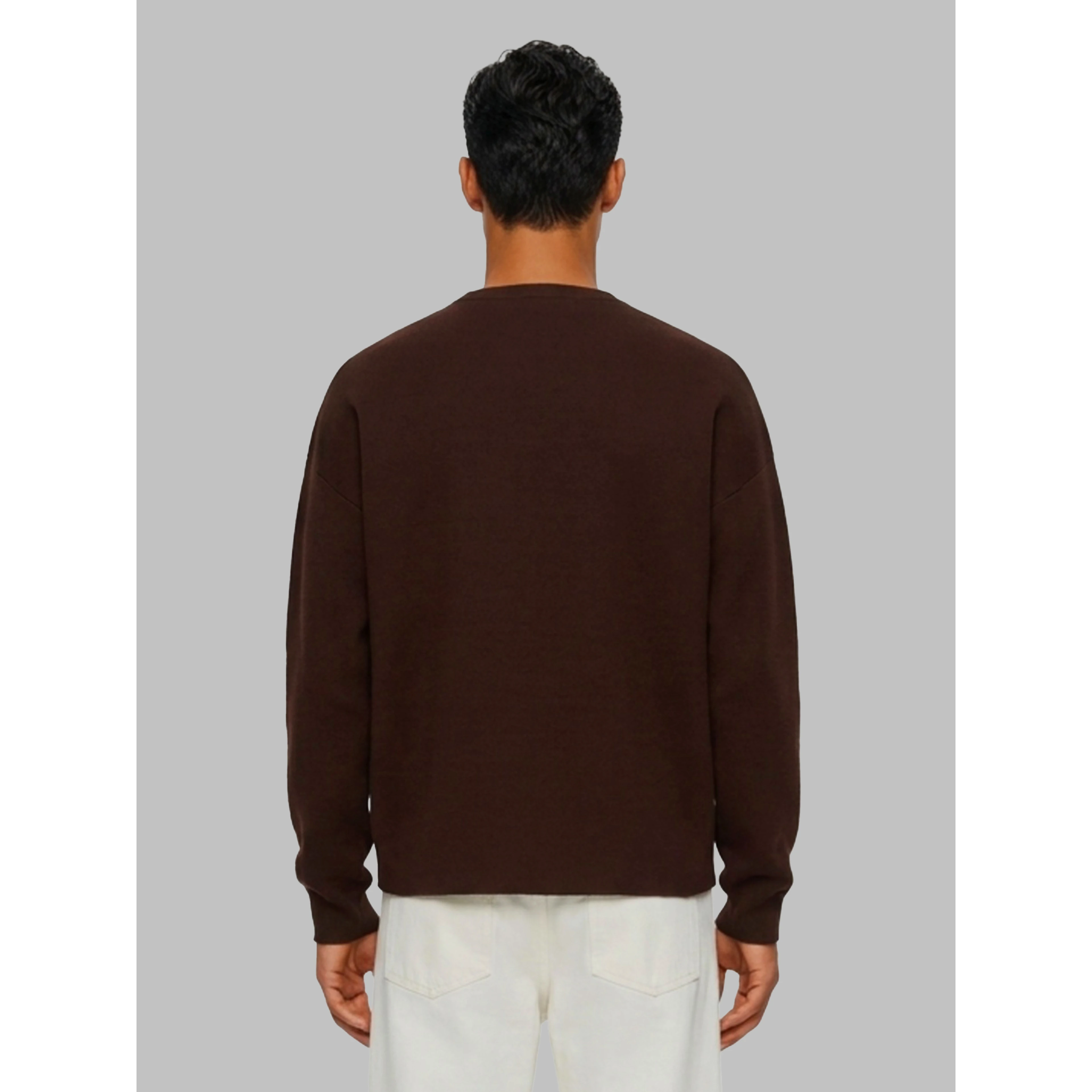 Dark brown Anagram cotton sweater