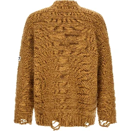 Beige Virgin Wool Cardigan
