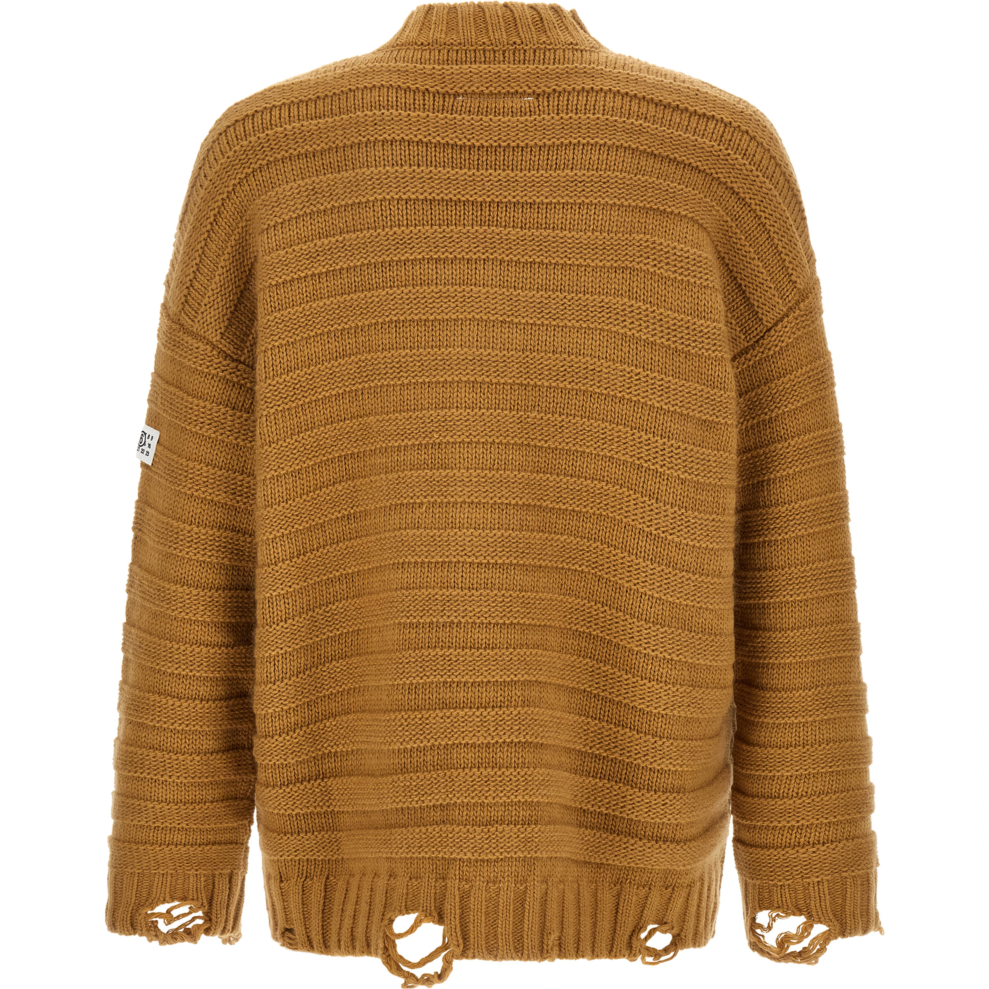 Beige Virgin Wool Cardigan