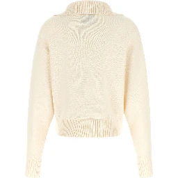 White Merino Wool Cardigan