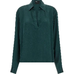 Bicolor Silk Polo Shirt