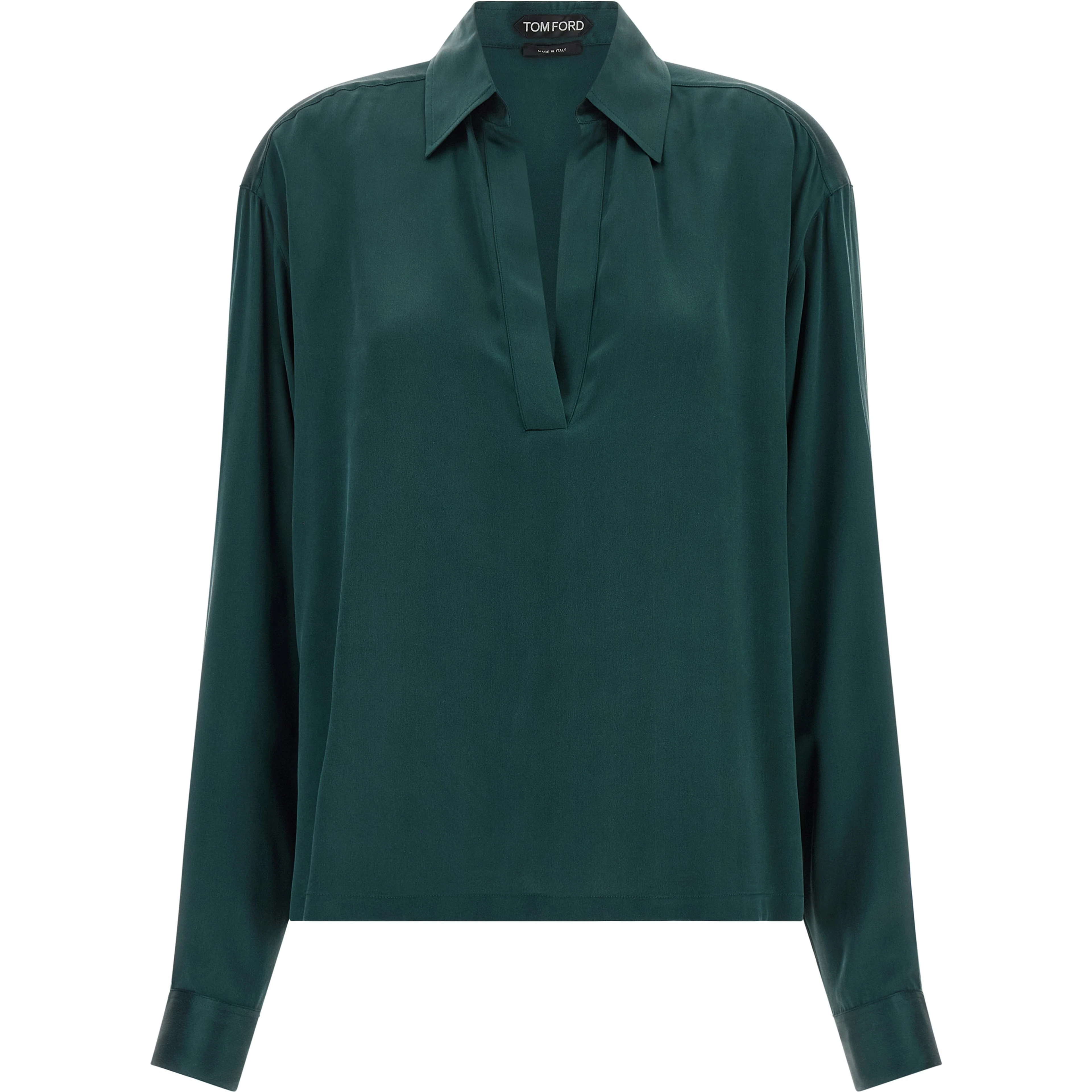 Bicolor Silk Polo Shirt