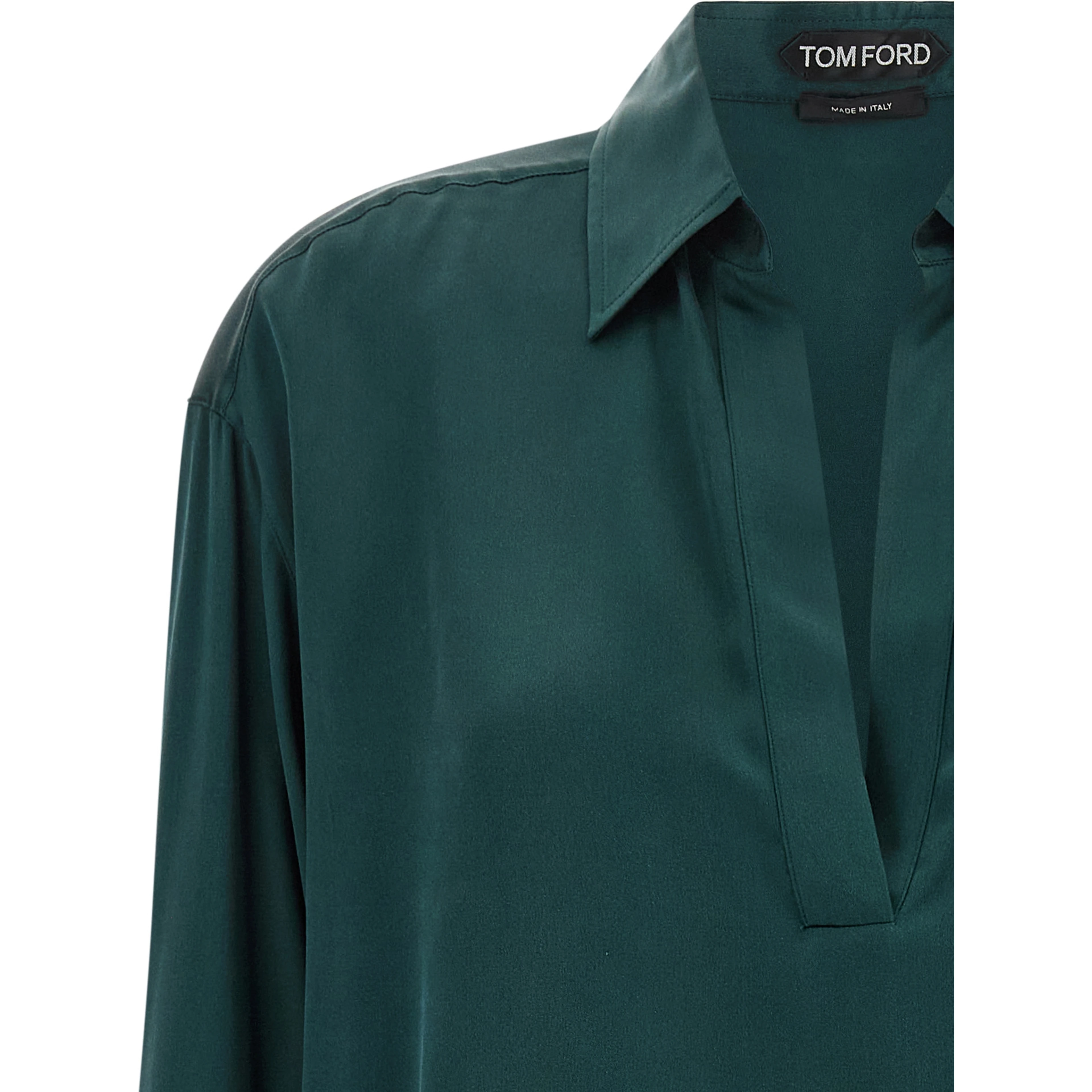 Bicolor Silk Polo Shirt