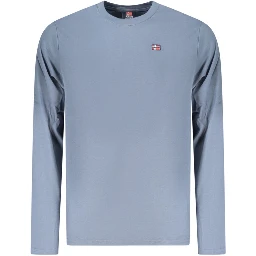Blue Cotton Men T-Shirt