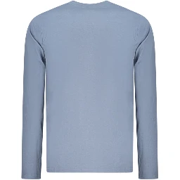 Blue Cotton Men T-Shirt