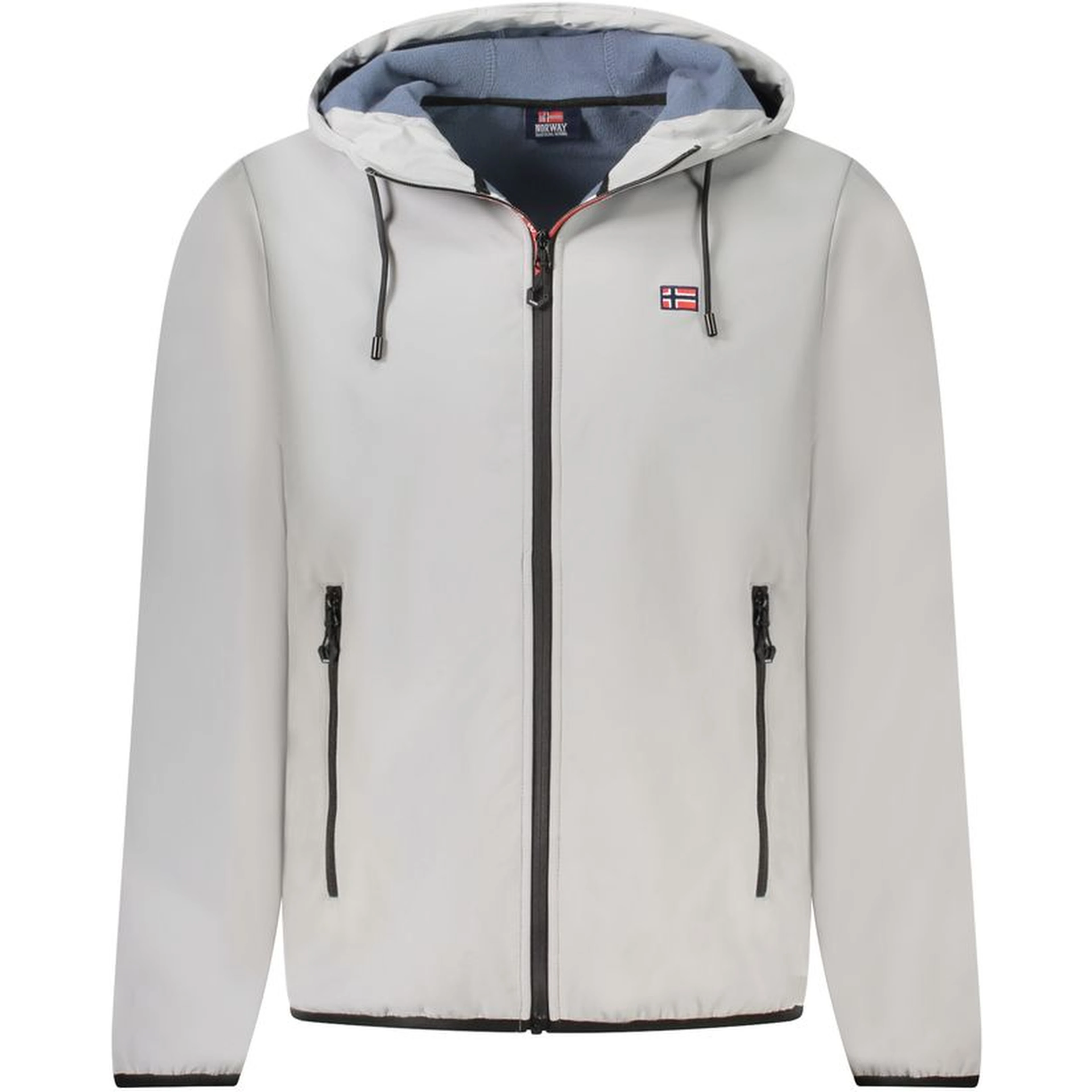 Gray Polyester Men's Jacket