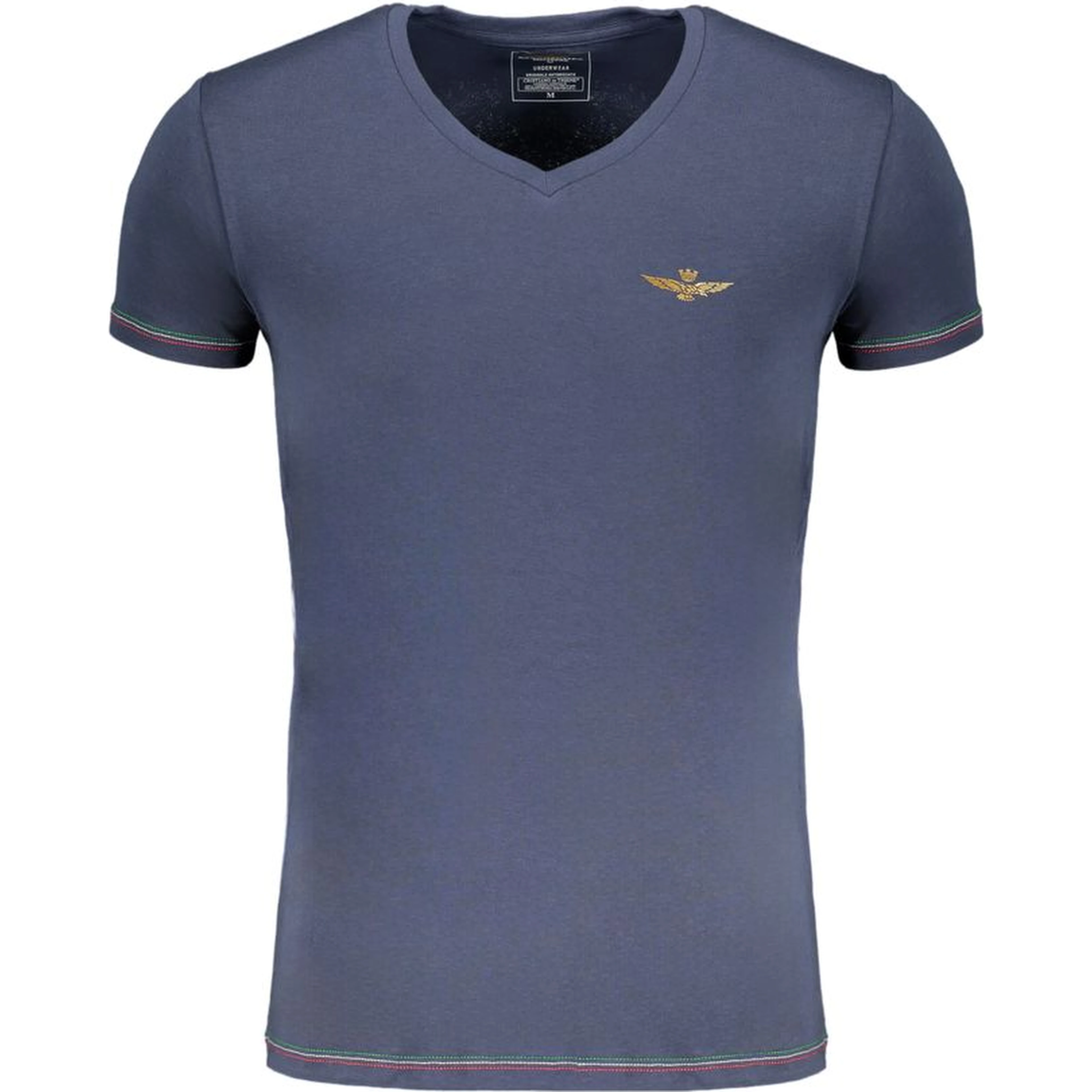 Blue Cotton Men's T-Shirt