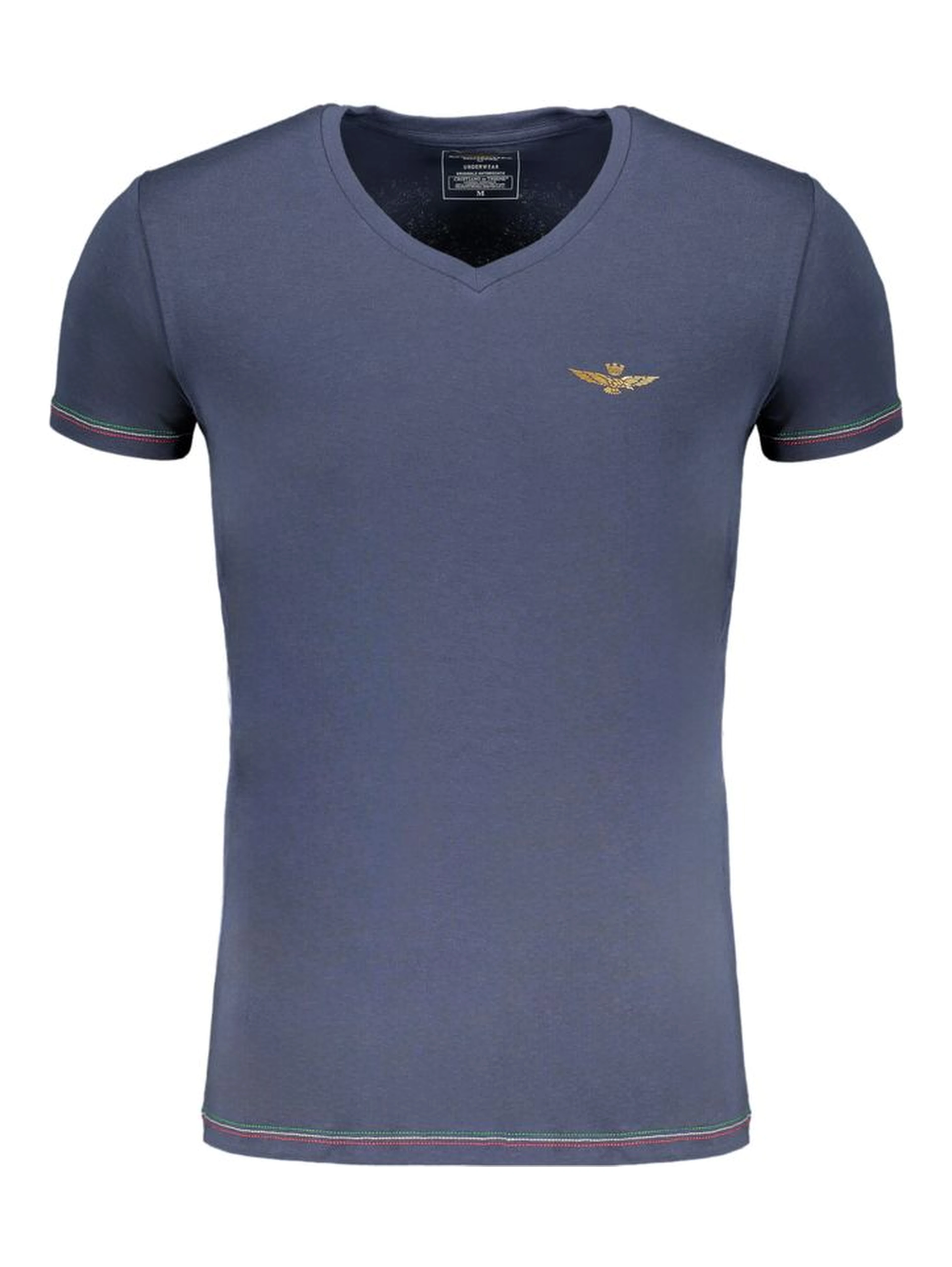 Blue Cotton Men's T-Shirt
