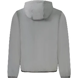 Gray Polyester Men's Jacket