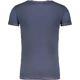 Blue Cotton Men's T-Shirt