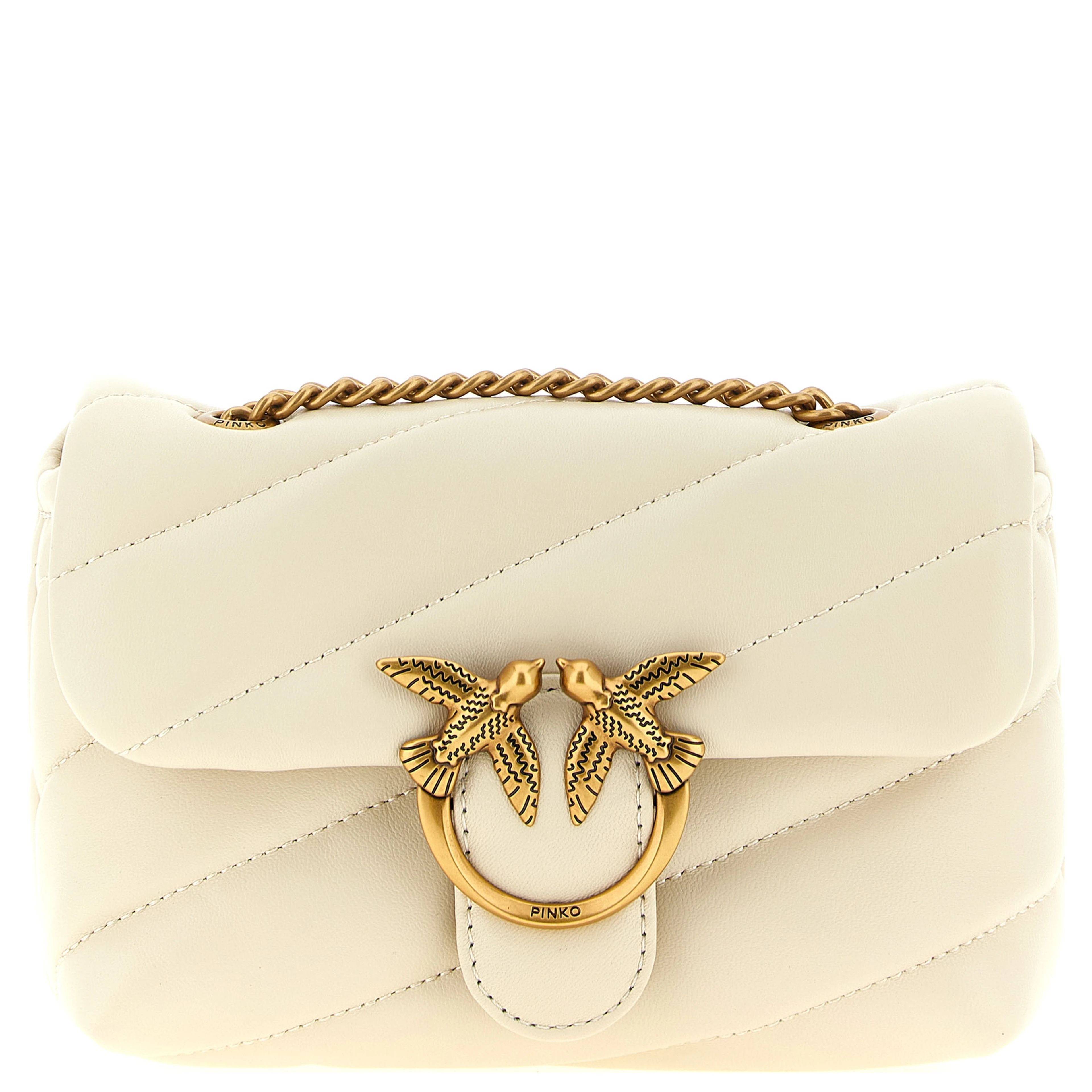 White Lambskin Crossbody Bag