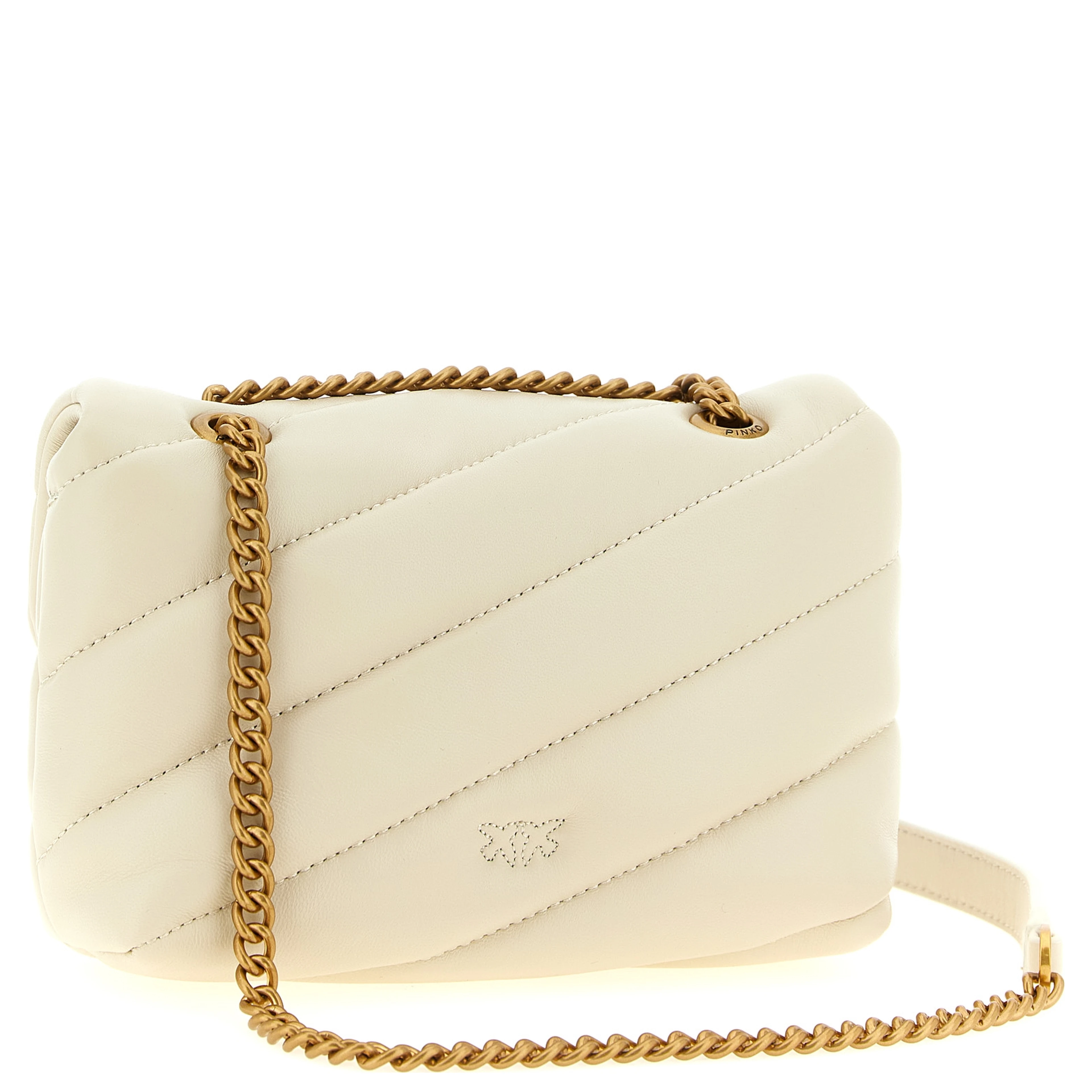 White Lambskin Crossbody Bag