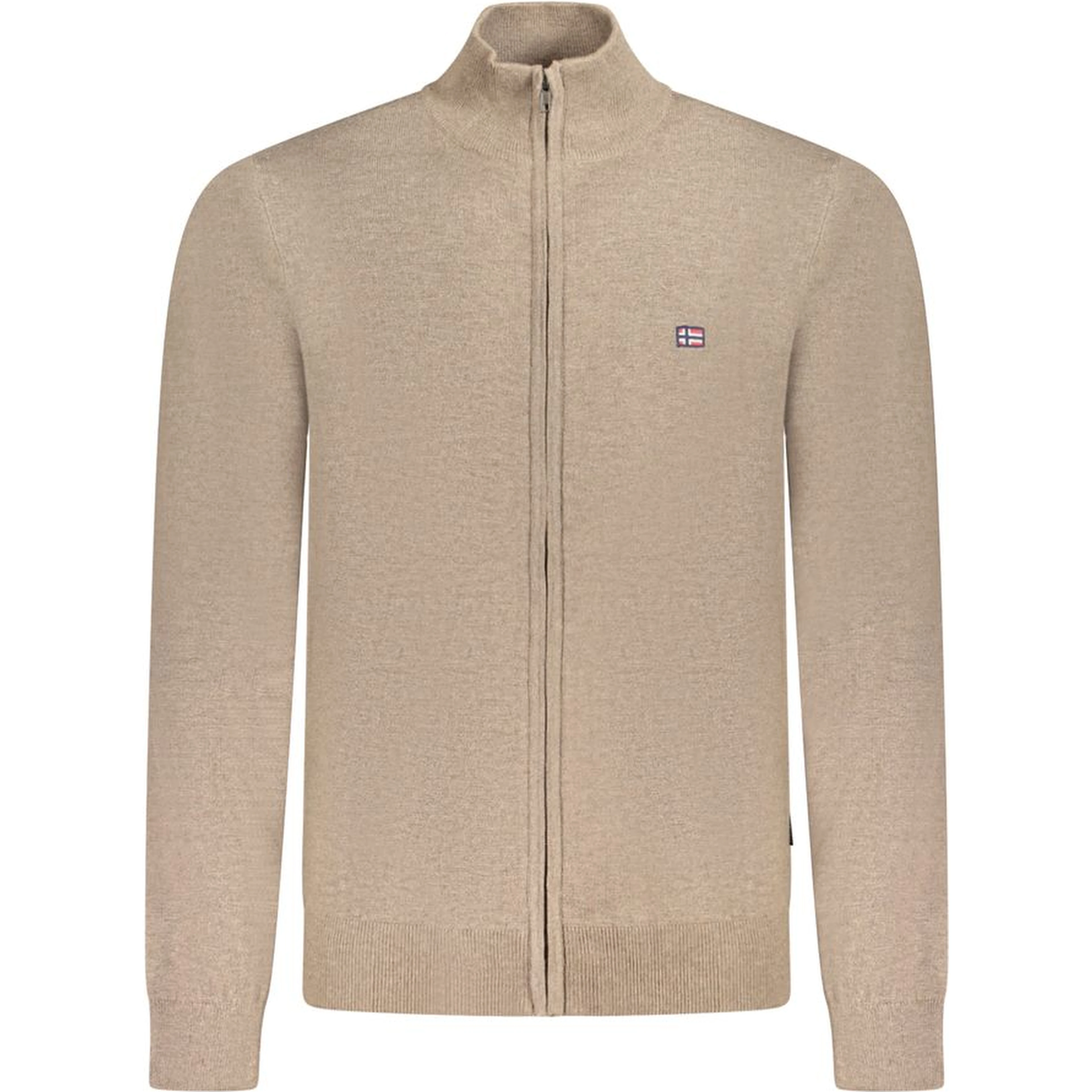 Brown Polyester Men's Cardigan