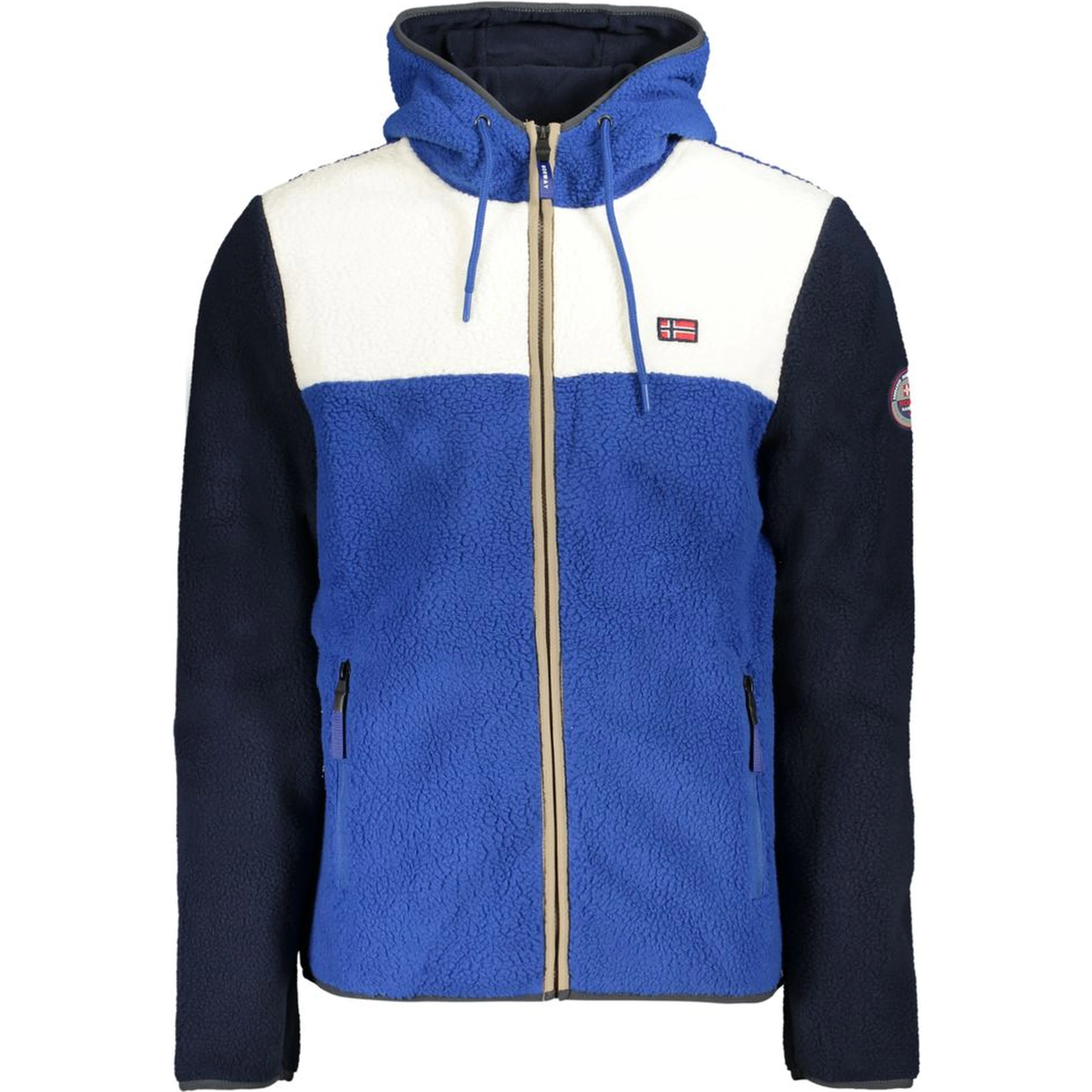 Blue Polyester Men's Jacket