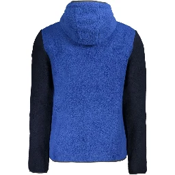 Blue Polyester Men's Jacket