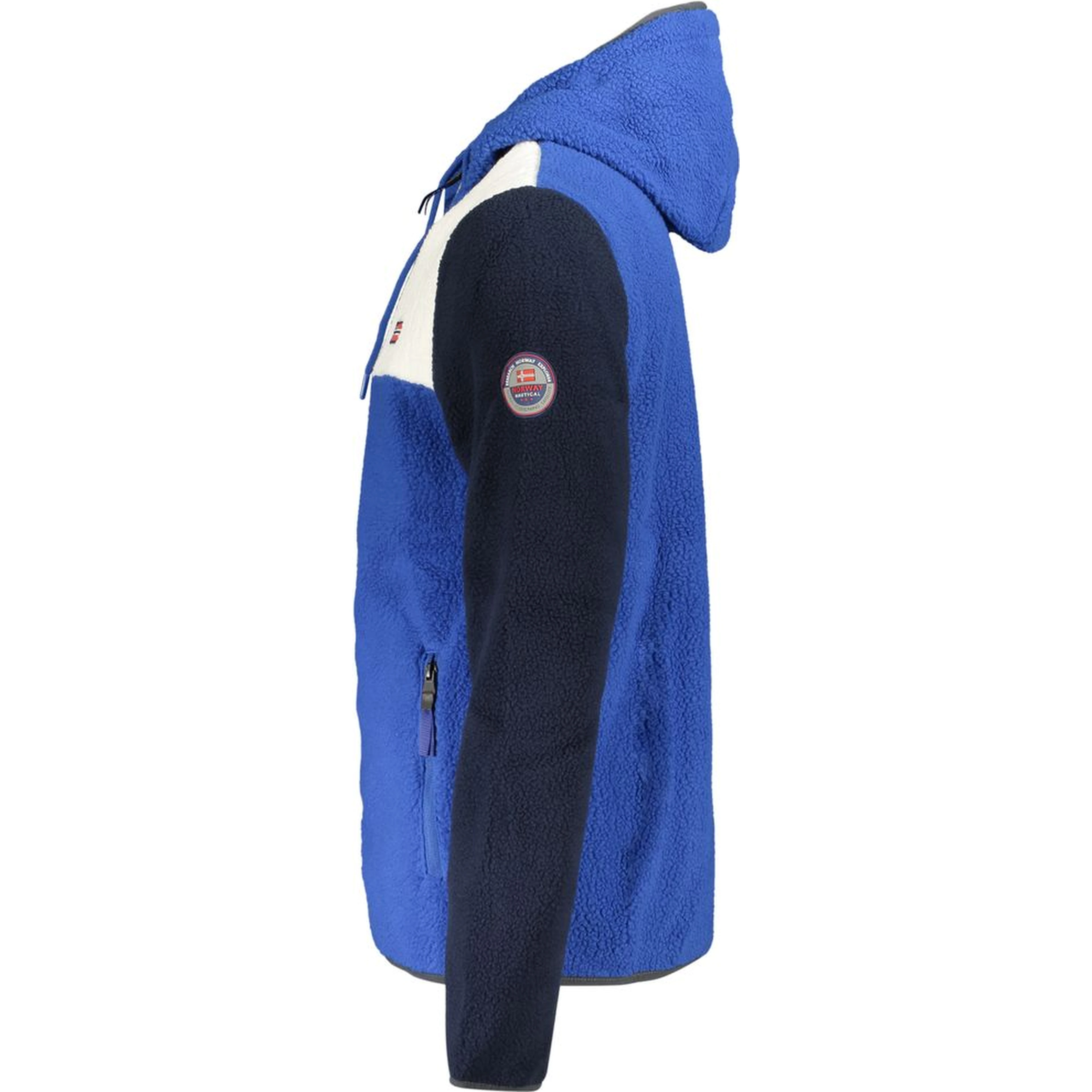 Blue Polyester Men's Jacket