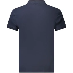 Blue Cotton Mens Polo Shirt