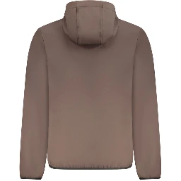 Brown Polyester Men's Jacket