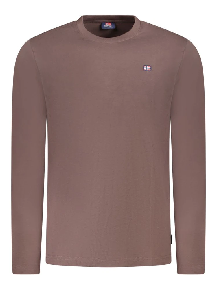 Brown Cotton Men's T-Shirt