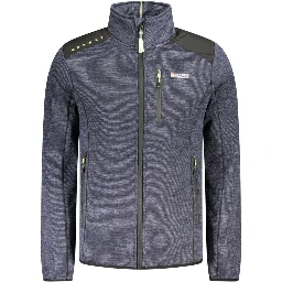 Blue Polyester Men's Jacket