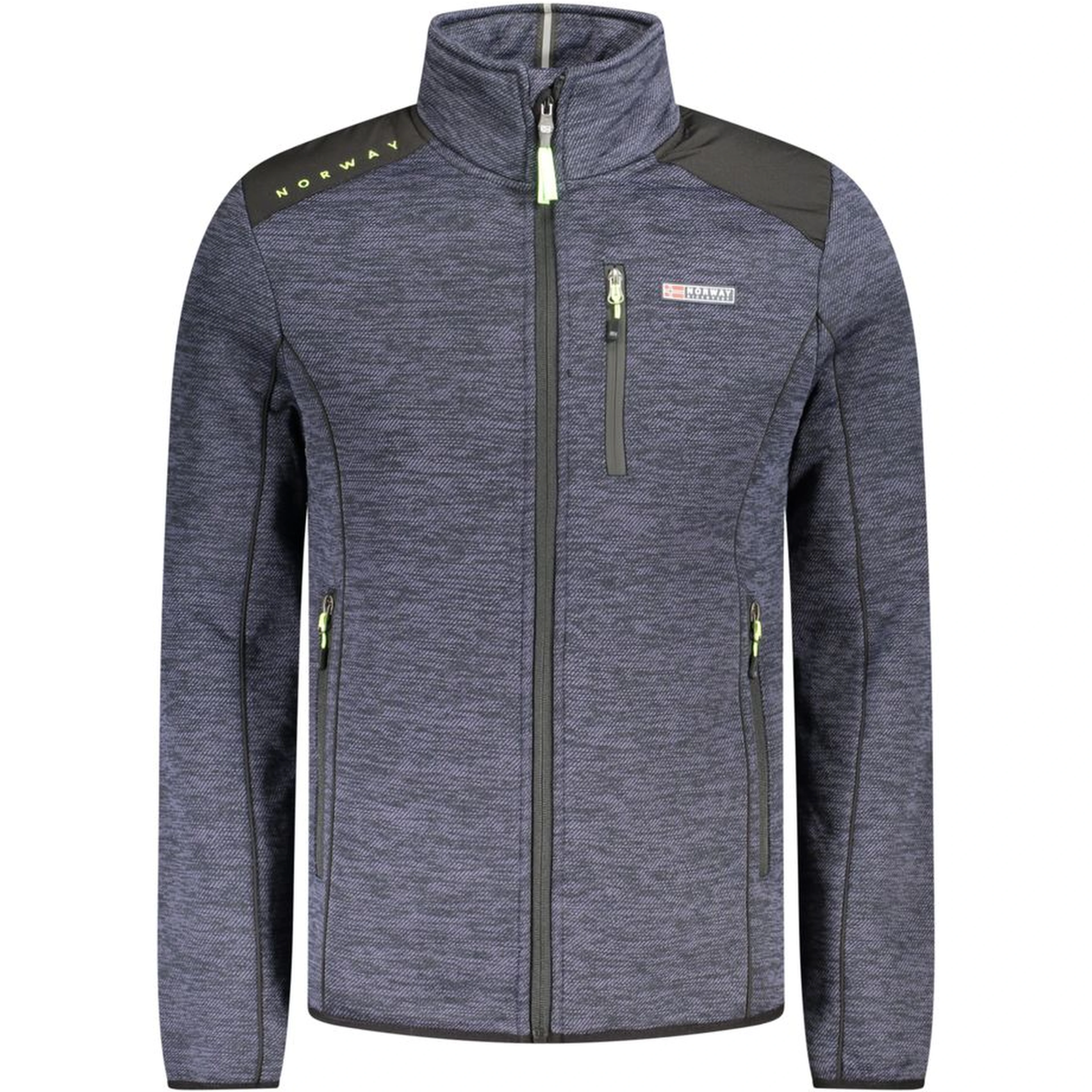 Blue Polyester Men's Jacket