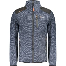 Blue Polyester Mens Jacket