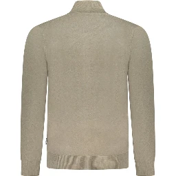 Green Polyester Men's Sweater