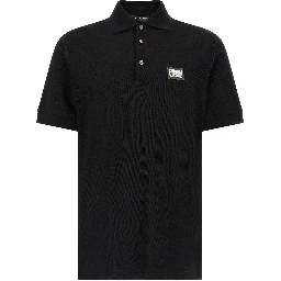Black Cotton Polo Shirt