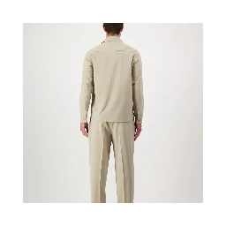 Beige Virgin Wool Shell Jacket