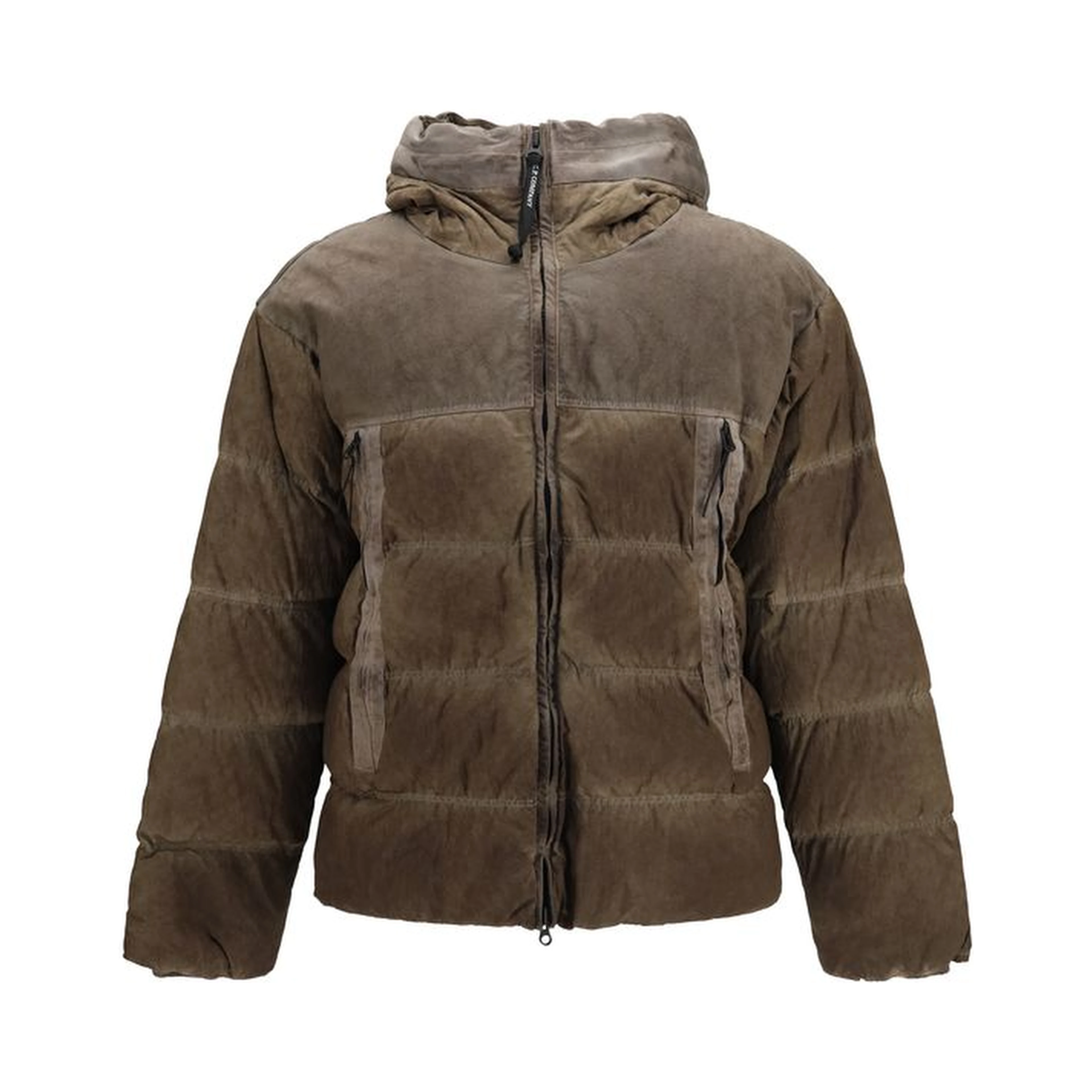 Brown Polyamide Full-Length Jacket