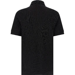 Black Cotton Polo Shirt