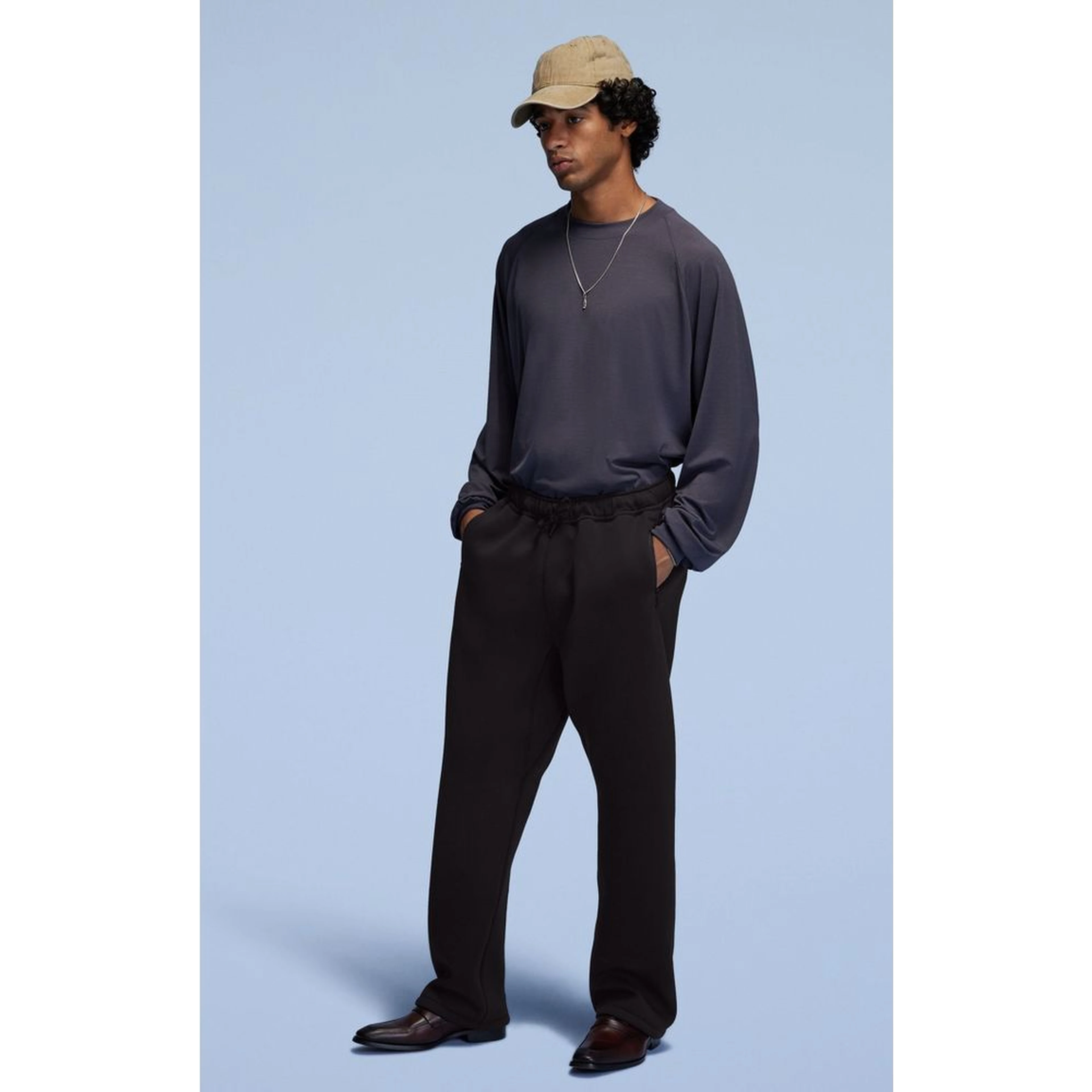 Blue Polyester Joggers (Workout Pants)