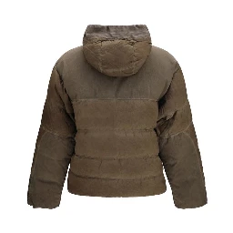 Brown Polyamide Full-Length Jacket