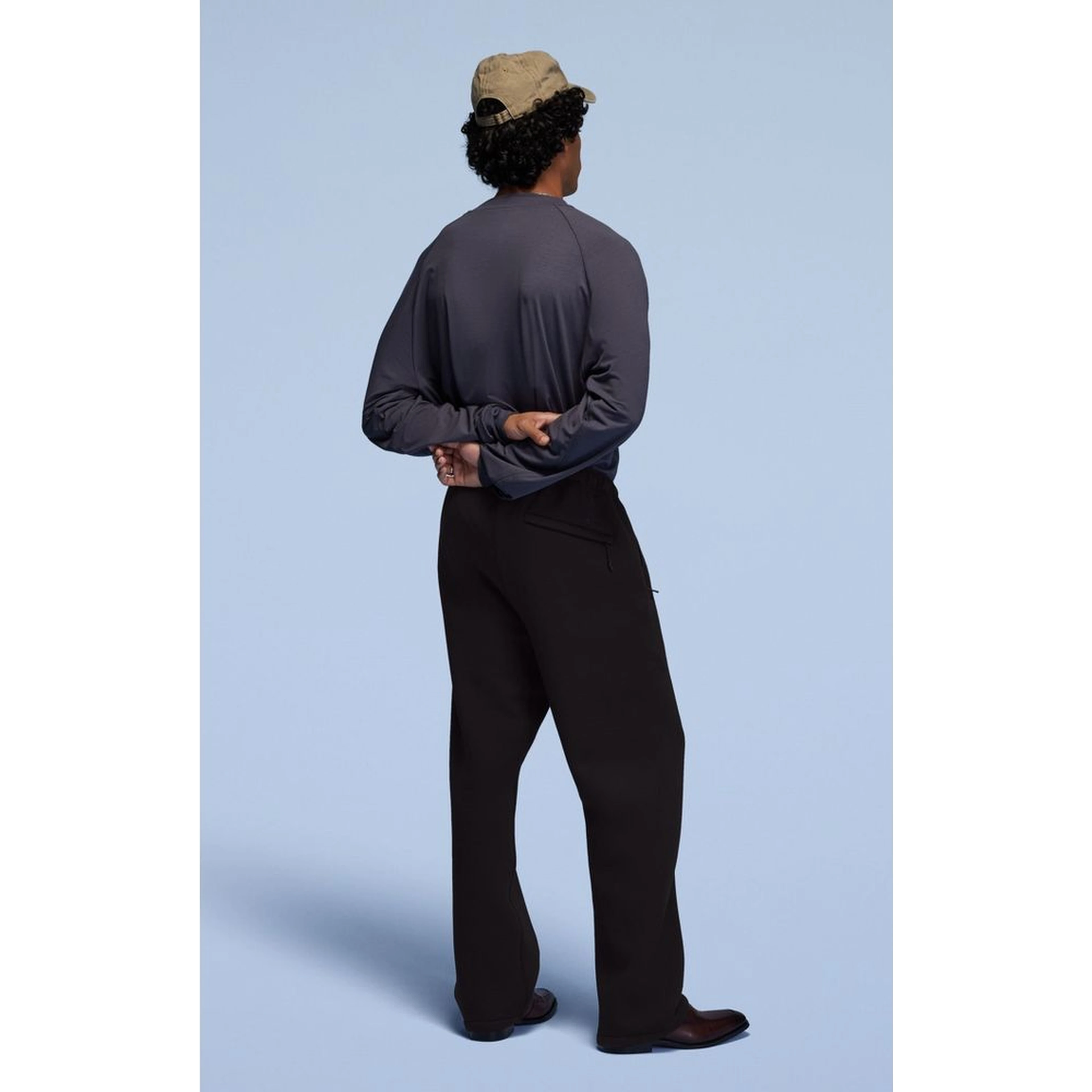 Blue Polyester Joggers (Workout Pants)