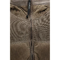 Brown Polyamide Full-Length Jacket