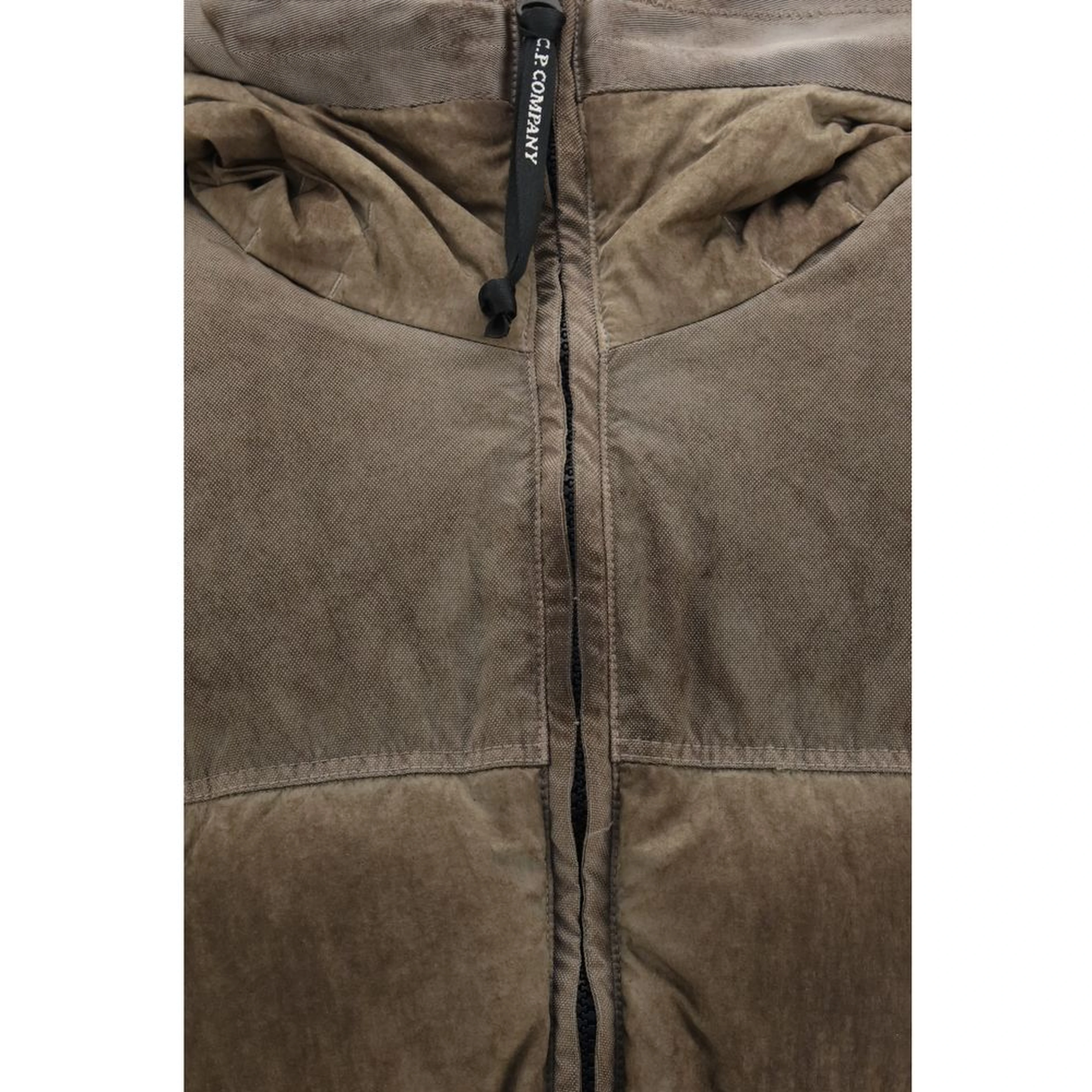 Brown Polyamide Full-Length Jacket