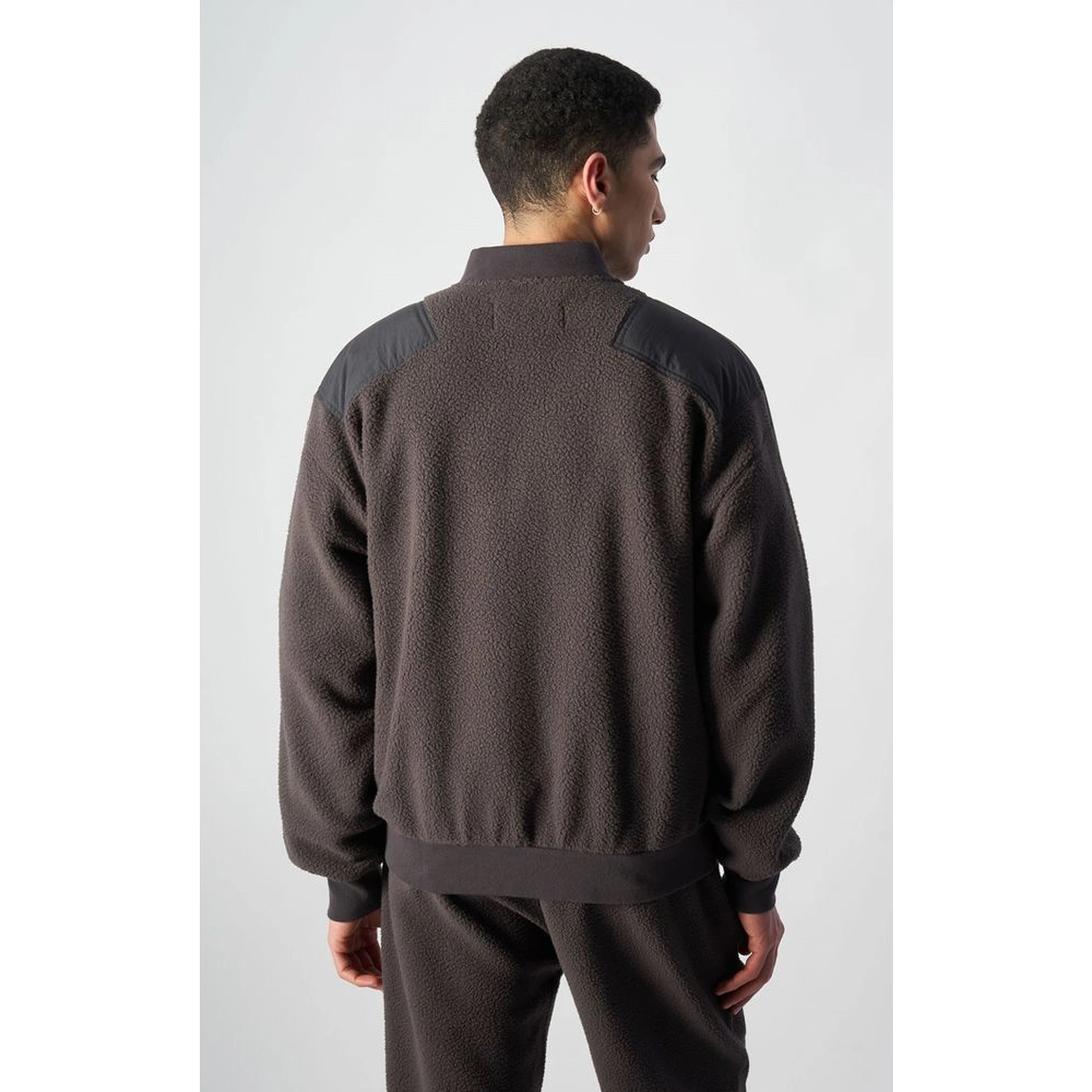 Black Polyester Bomber