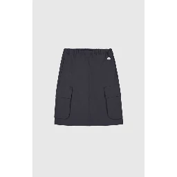 Black Polyamide Midi Skirt