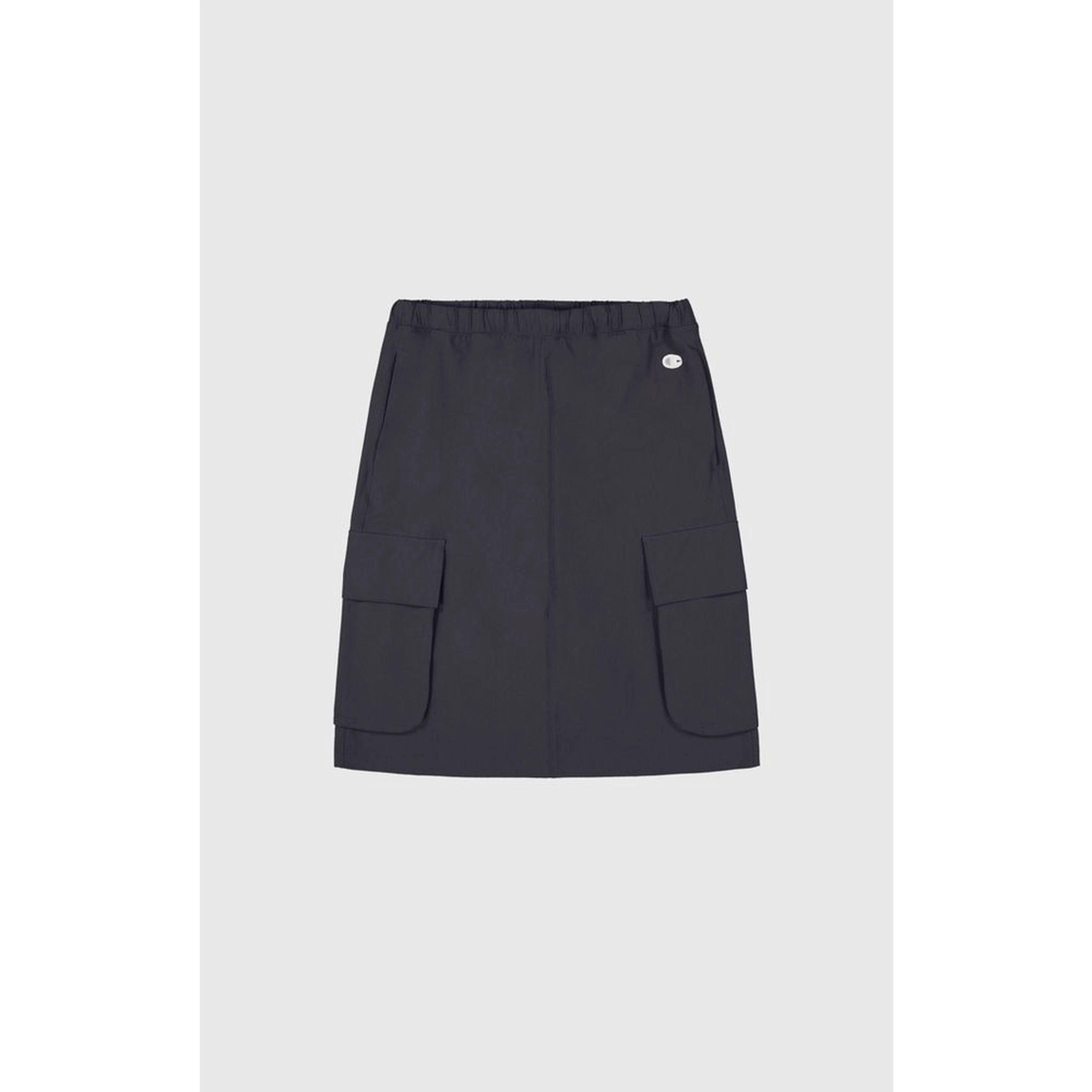 Black Polyamide Midi Skirt