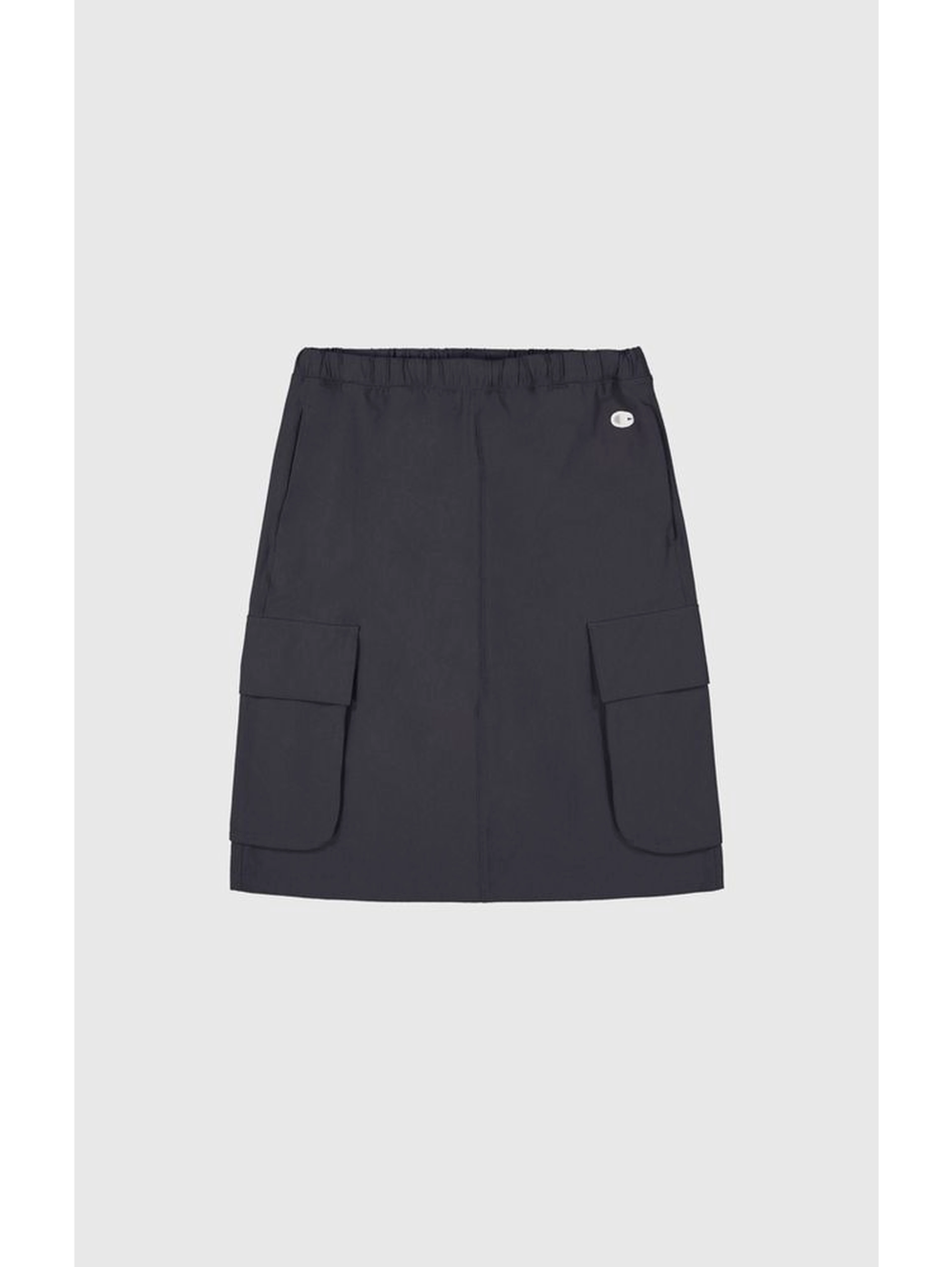 Black Polyamide Midi Skirt