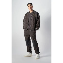 Black Polyester Bomber