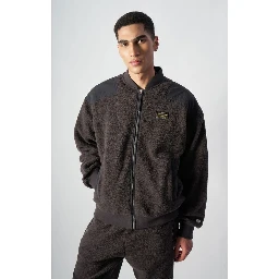 Black Polyester Bomber