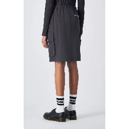 Black Polyamide Midi Skirt